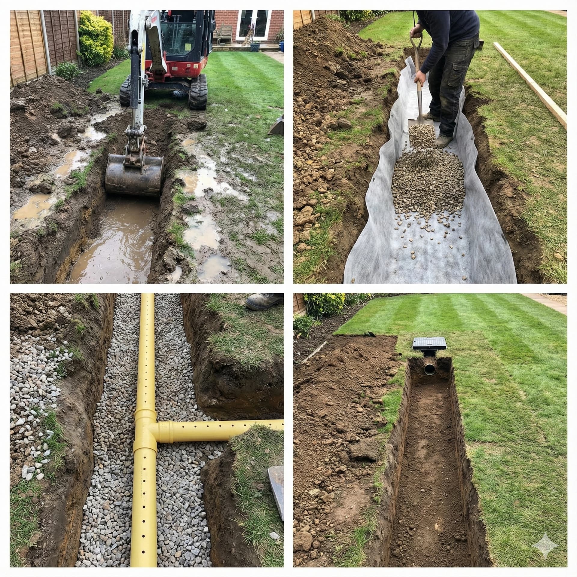 Travaux de drainage