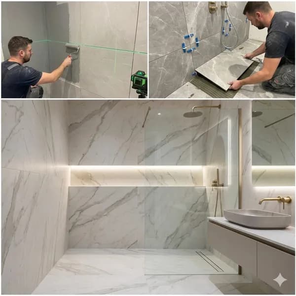 Pose de faïence murale